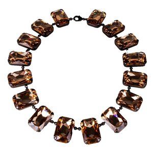 CA & LOU BLACK & LIGHT BROWN EVENING NECKLACE | WOMENS
